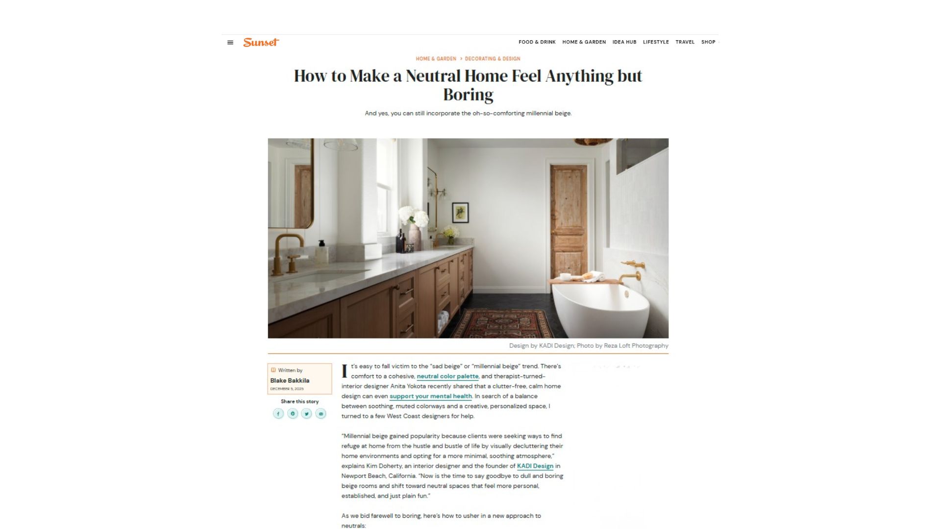 How to Make a Neutral Home Feel Anything but Boring Sunset IMI Design