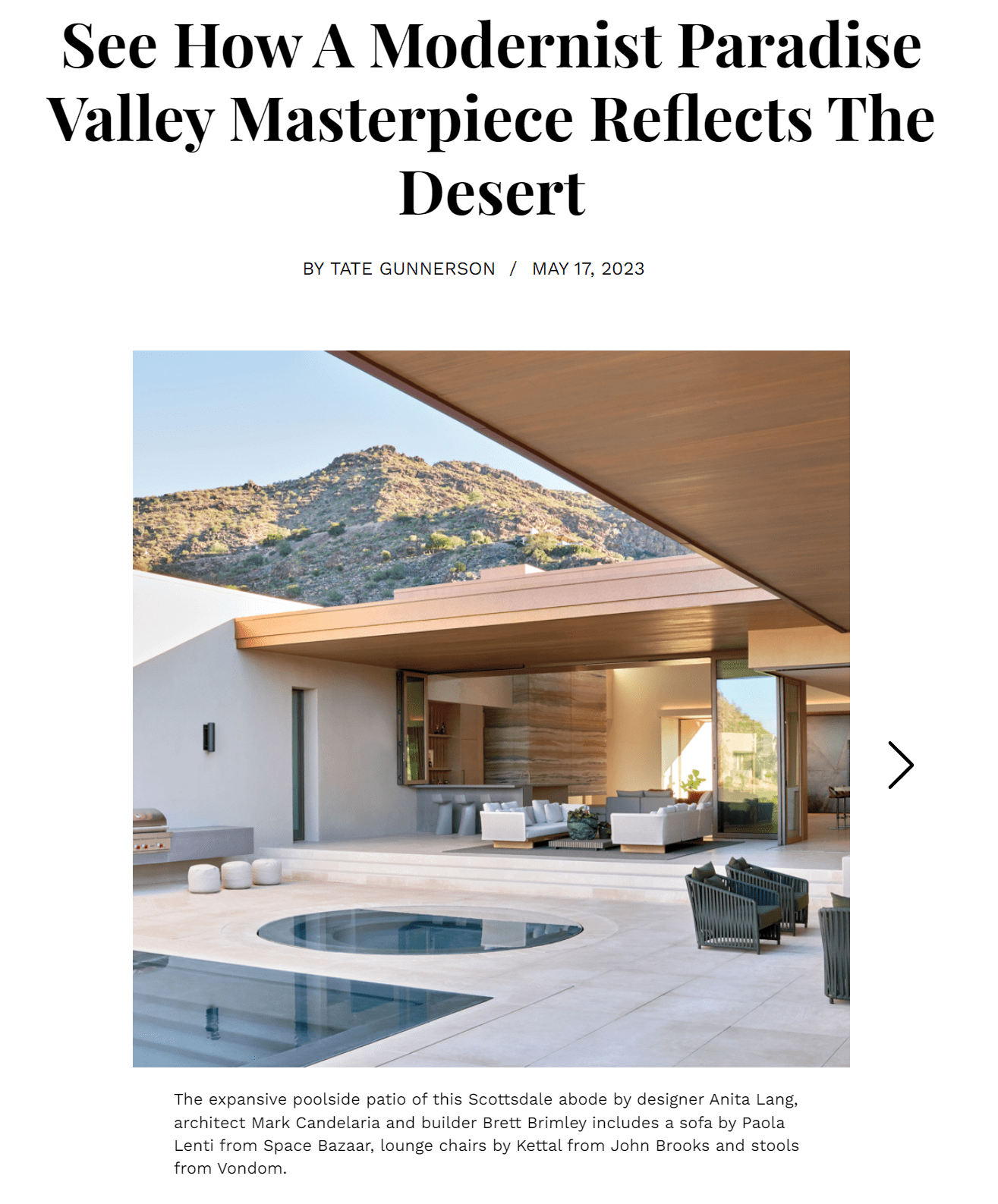 See How A Modernist Paradise Valley Masterpiece Reflects The Desert with IMI Design Studio