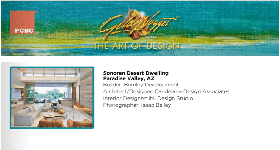 Designer Anita Lang and IMI Design Studio win merit awards for Best Interior Design of a Custom or One-of-a-Kind Home