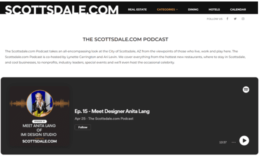 The Scottsdale.com Podcast Interviews Designer Anita Lang