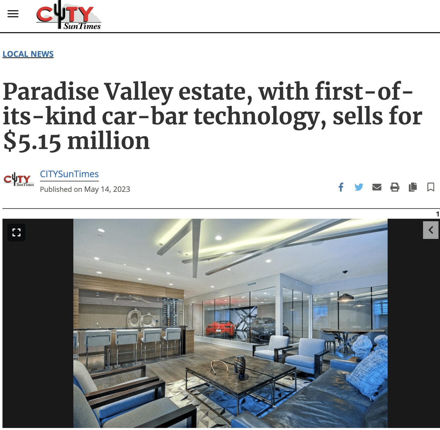Paradise Valley luxury estate sells for $5.15 million. Designer Anita Lang and architect Mark Candelaria