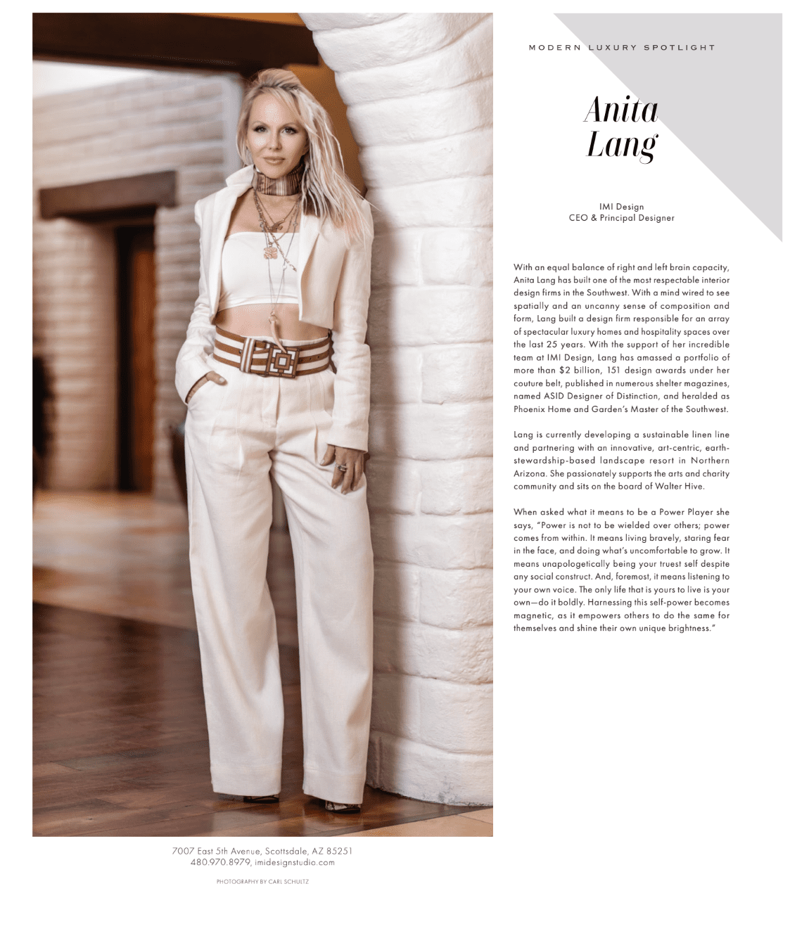 Modern Luxury Spotlight Designer Anita Lang